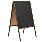 Double-sided freestanding chalkboard 60x80 cm cedar wood
