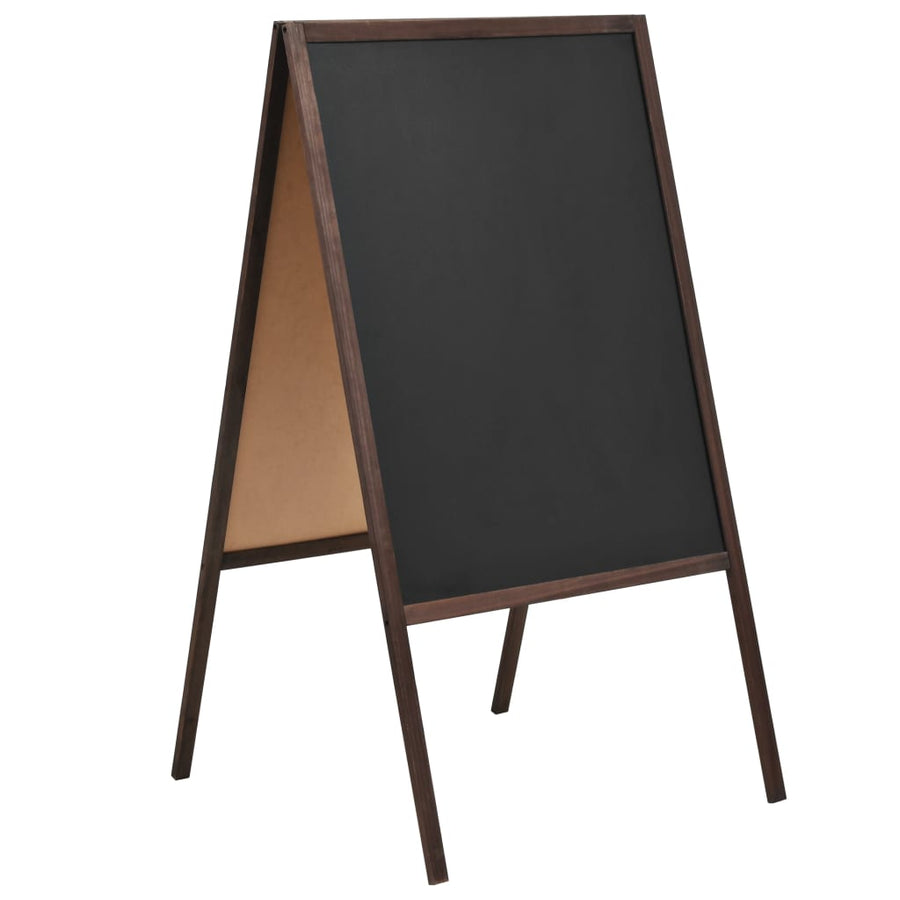 Krijtbord Dubbelzijdig Vrijstaand Cederhout 60 x 80 cm