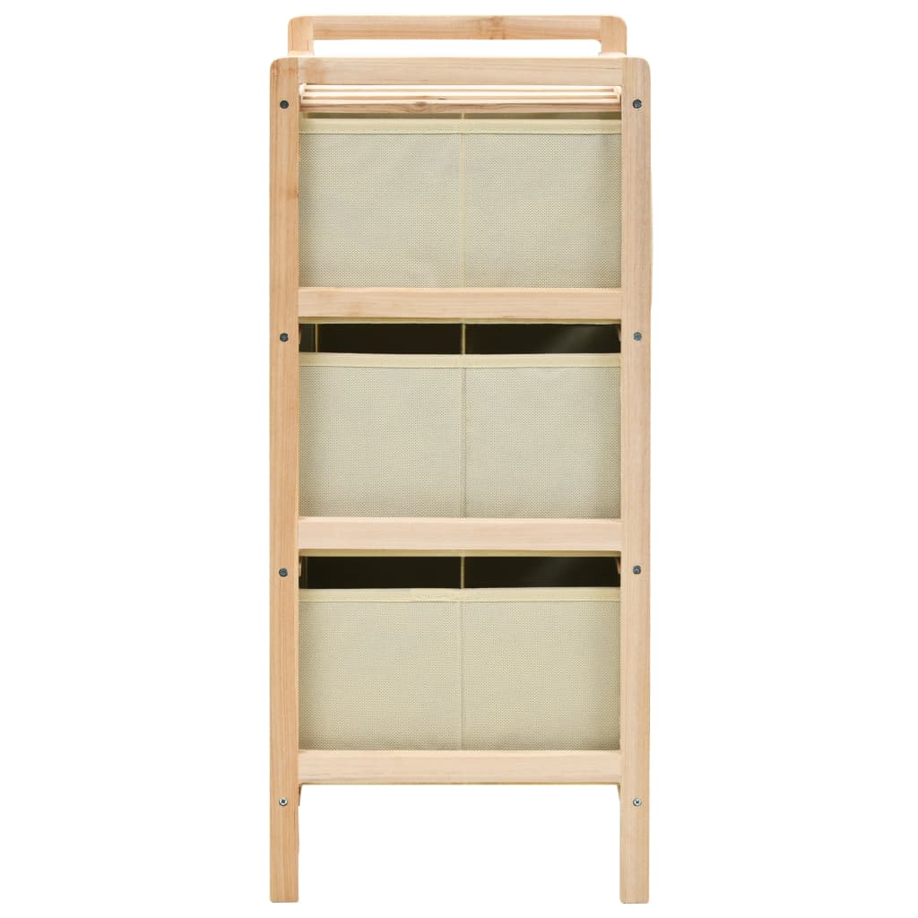 Opbergmeubel Met Stoffen Manden Cederhout Beige 3 1