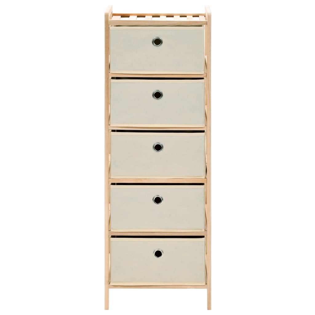 Opbergmeubel Met Stoffen Manden Cederhout Beige 5 1