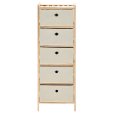 Opbergmeubel Met Stoffen Manden Cederhout Beige 5 1