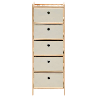 Opbergmeubel Met Stoffen Manden Cederhout Beige 5 1