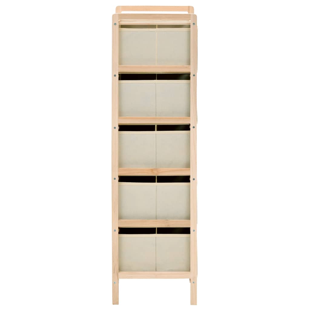 Opbergmeubel Met Stoffen Manden Cederhout Beige 5 1