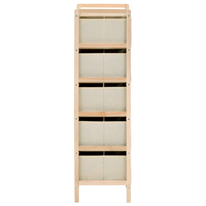 Opbergmeubel Met Stoffen Manden Cederhout Beige 5 1