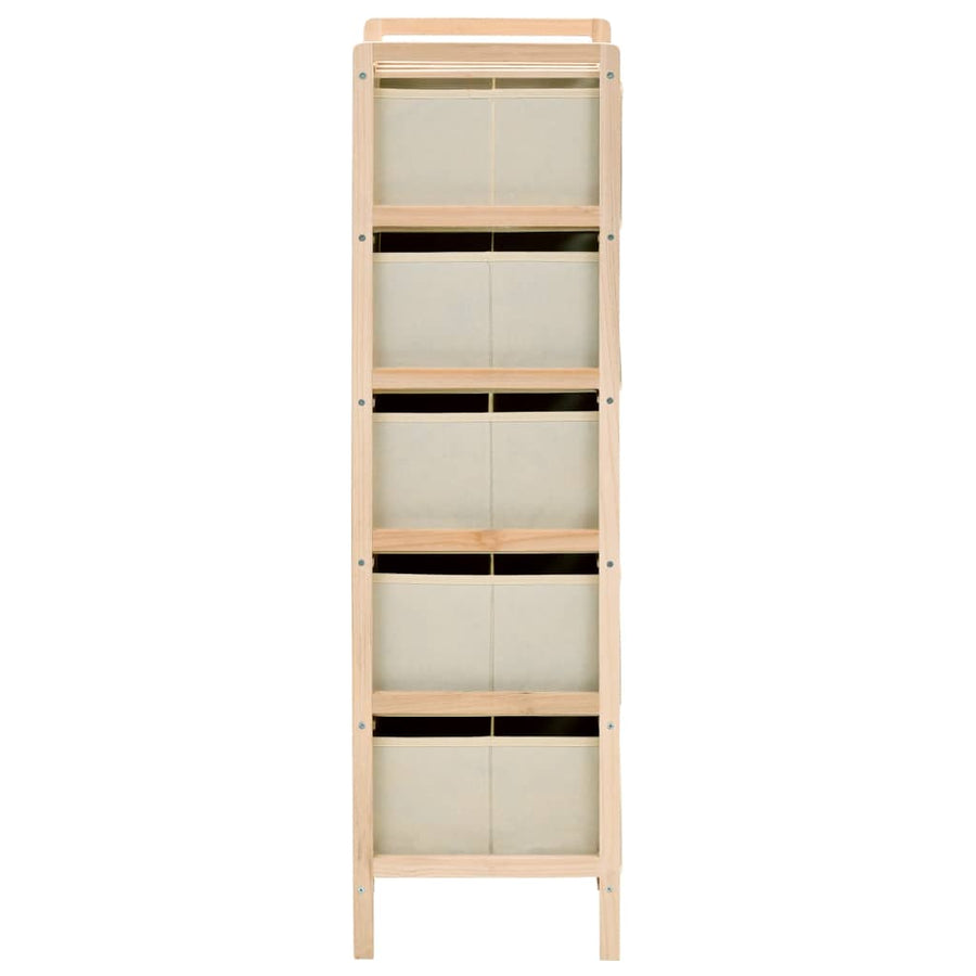 Opbergmeubel Met Stoffen Manden Cederhout Beige 5 1