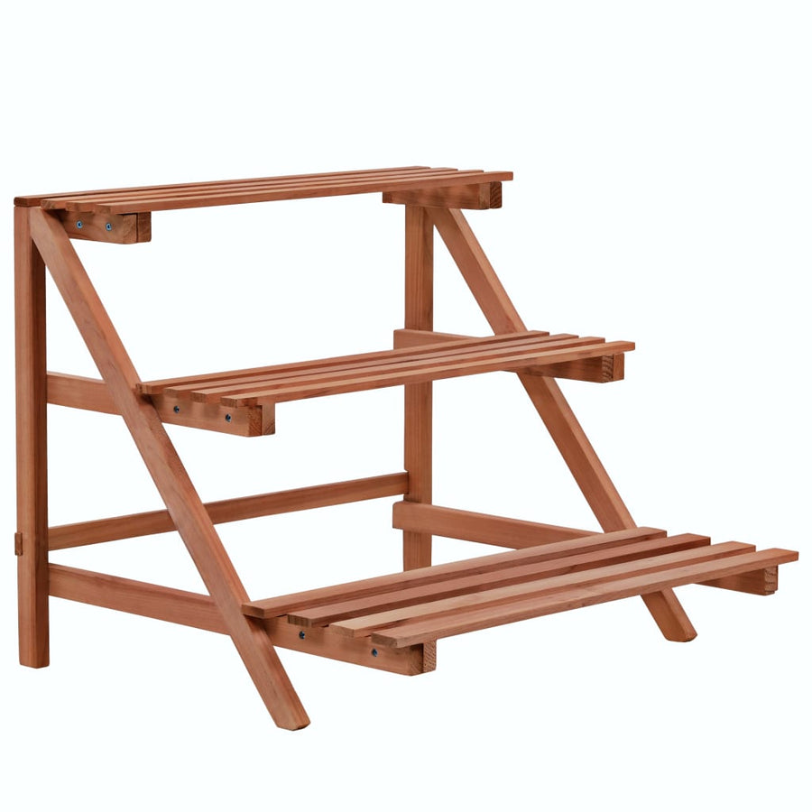 Plantenstandaard 3-Laags Cederhout 48 x 45 x 40 cm