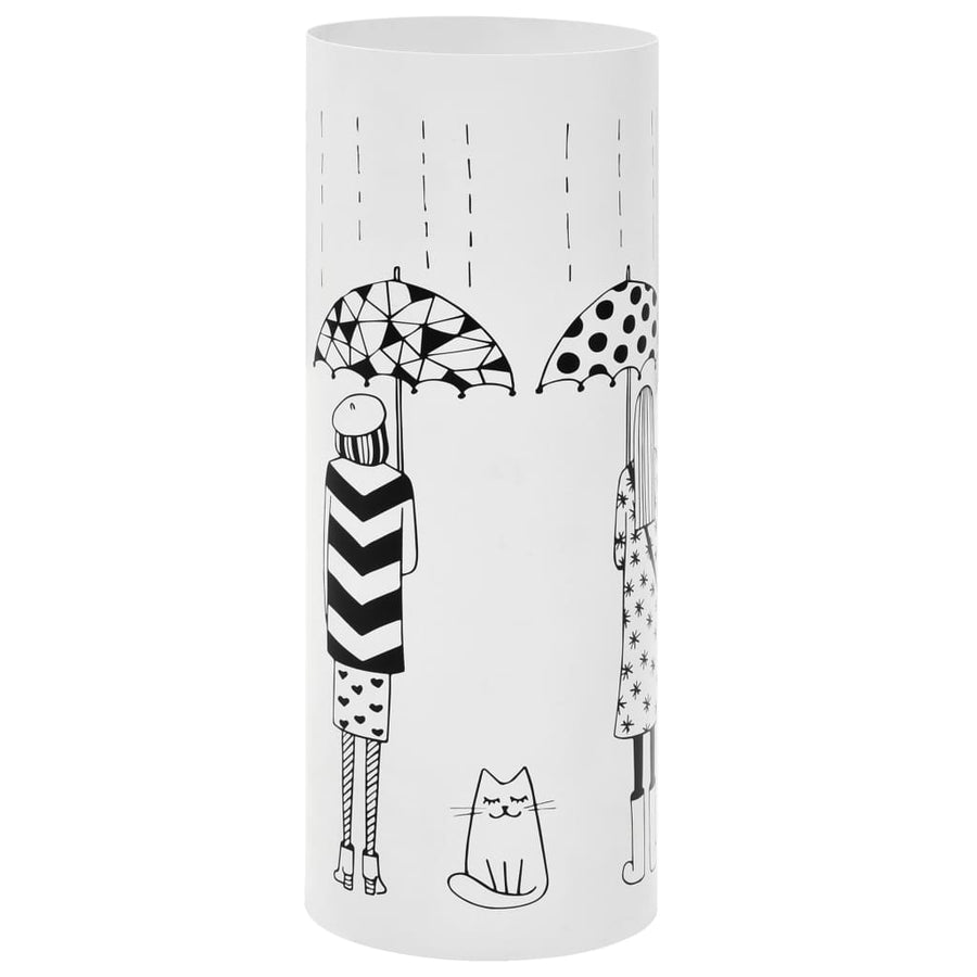 Parapluhouder Vrouwen Staal Wit Patroon 6