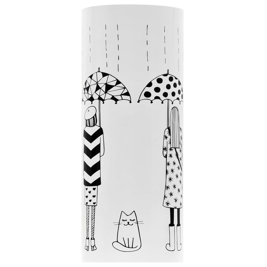 Parapluhouder Vrouwen Staal Wit Patroon 6