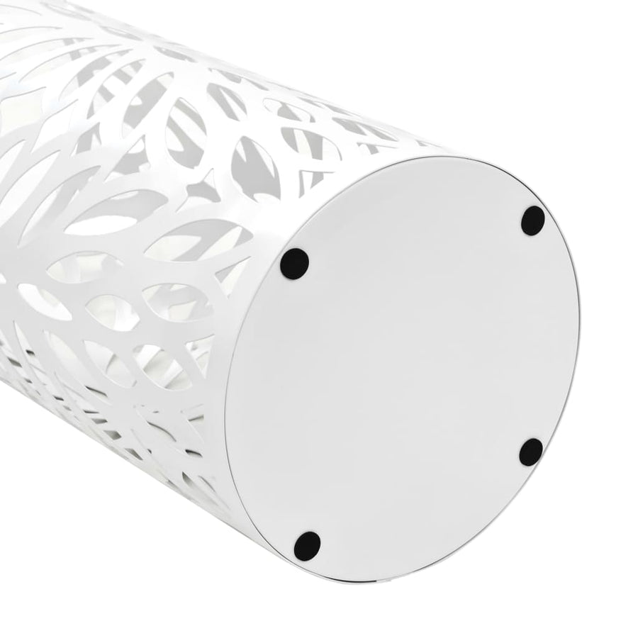Parapluhouder Bladeren Staal Wit Patroon 7