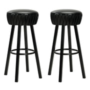 Barstoelen kunstleer 2 stuks zwart