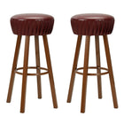 Barstoelen 2 stuks kunstleer bruin