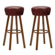 Barstoelen 2 stuks kunstleer bruin