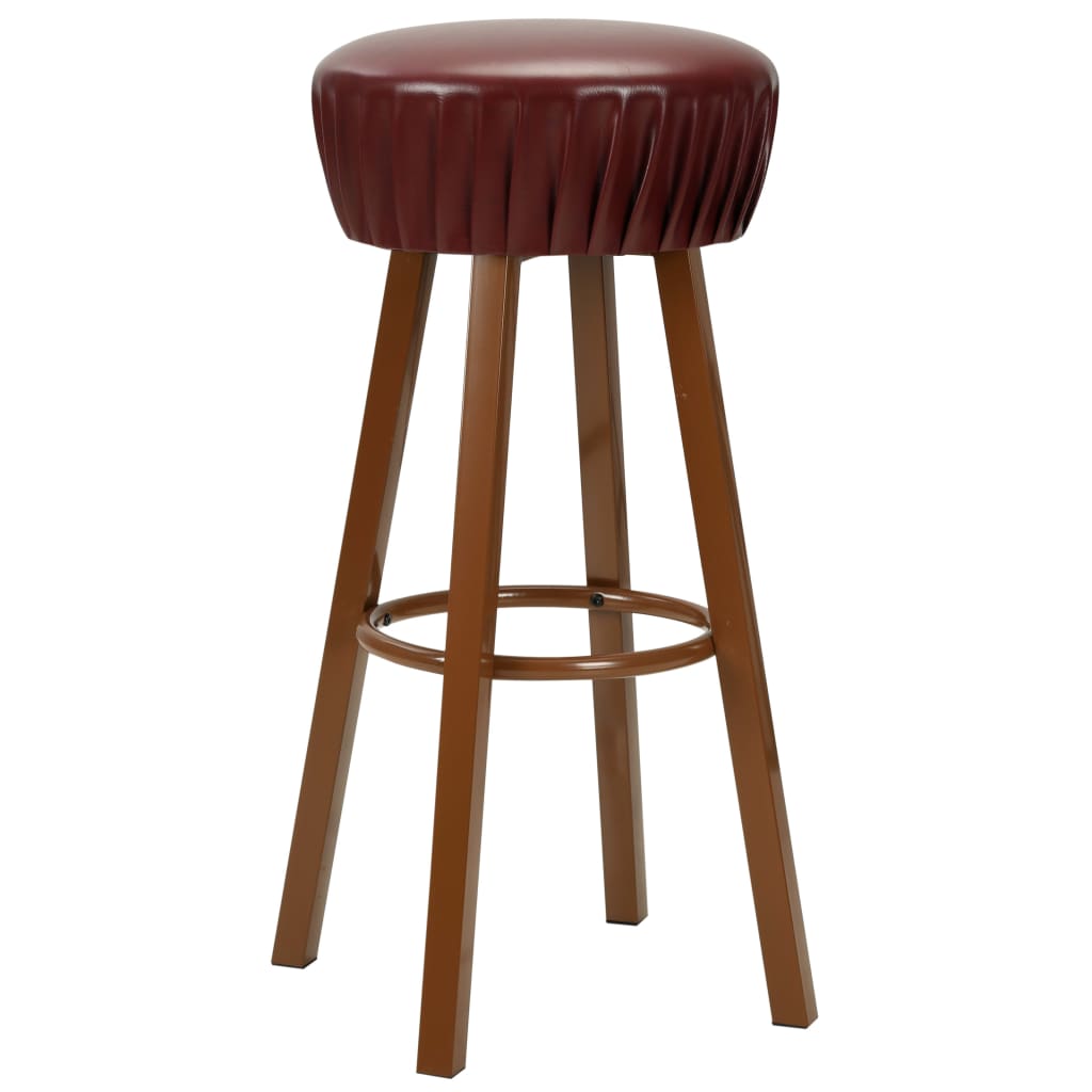 Barstoelen 2 st kunstleer bruin