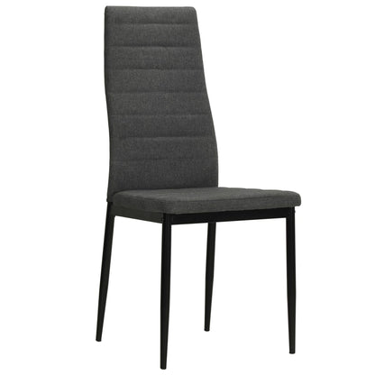 Eetkamerstoelen Stof 2 Donkergrijs