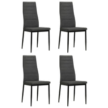 Eetkamerstoelen Stof 4 Donkergrijs