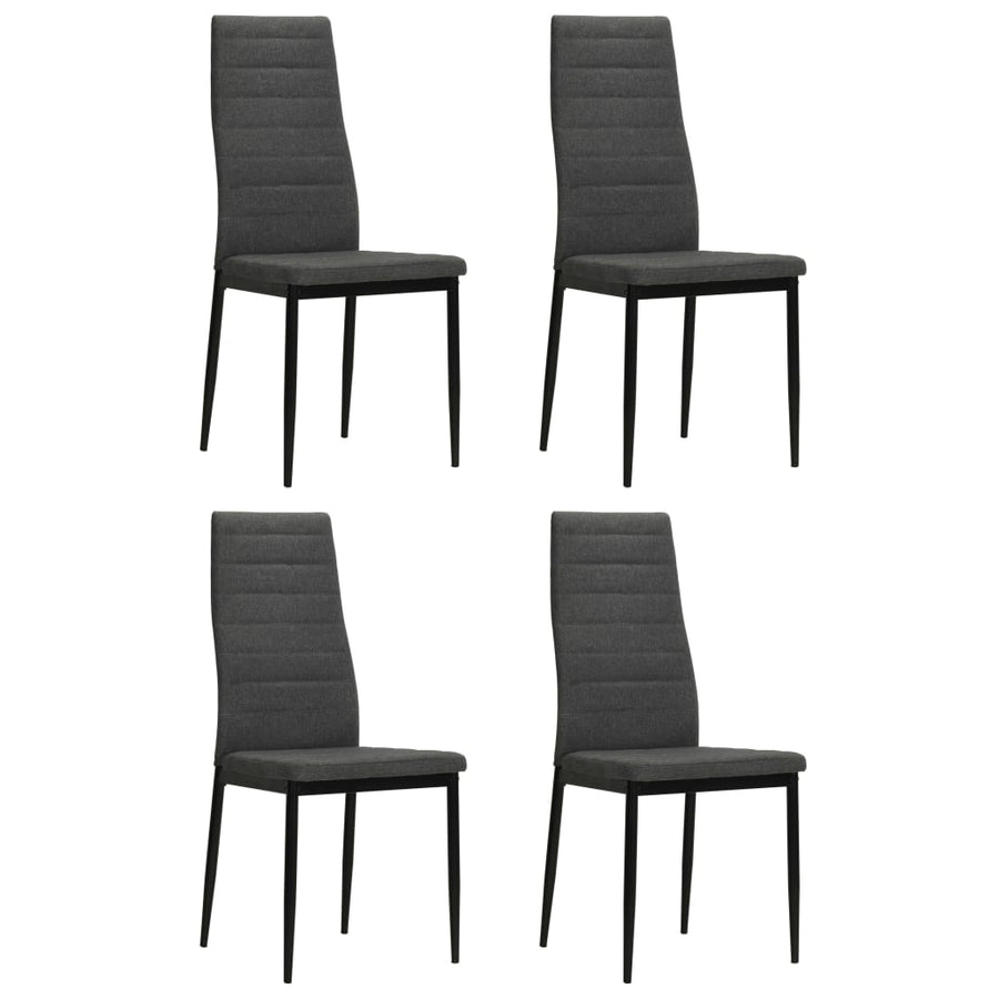 Eetkamerstoelen Stof 4 Donkergrijs