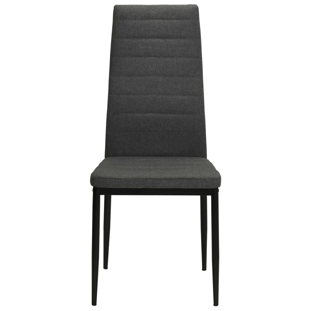Eetkamerstoelen Stof 4 Donkergrijs
