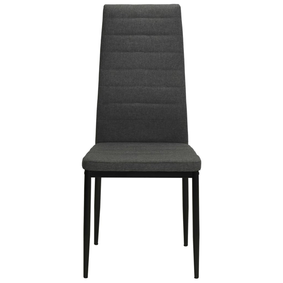 Eetkamerstoelen Stof 4 Donkergrijs