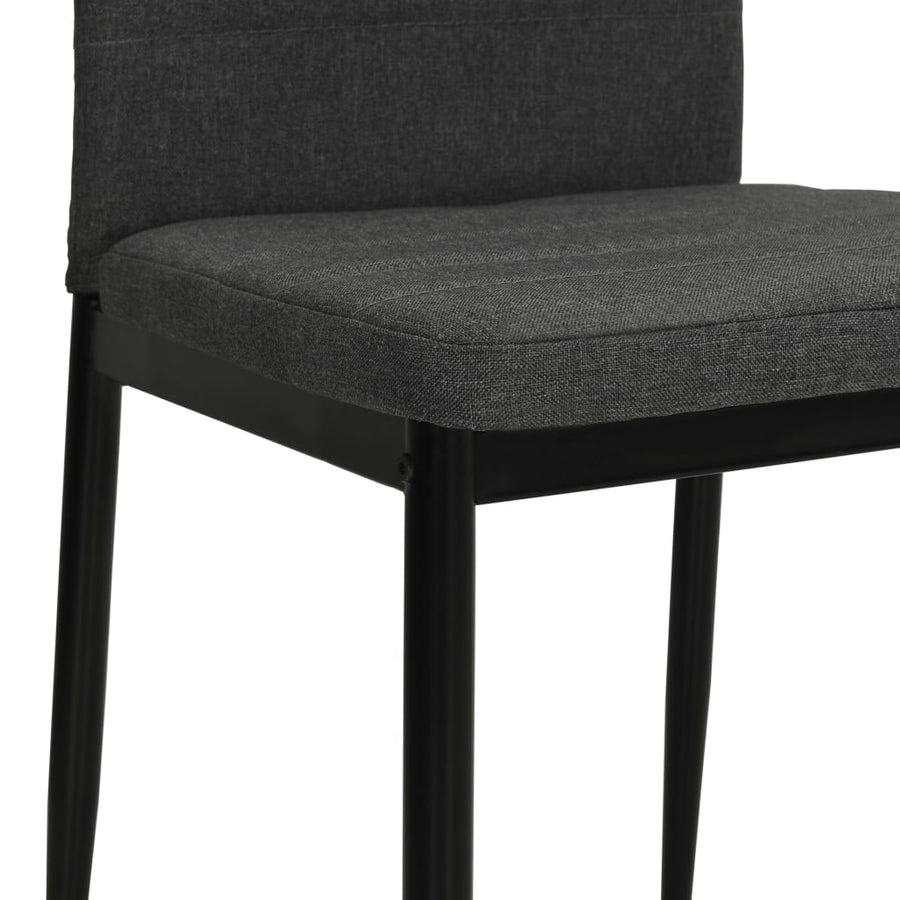 Eetkamerstoelen Stof 4 Donkergrijs