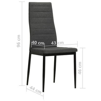 Eetkamerstoelen Stof 4 Donkergrijs