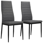 Eetkamerstoelen 2 stuks lichtgrijs stof 96 cm
