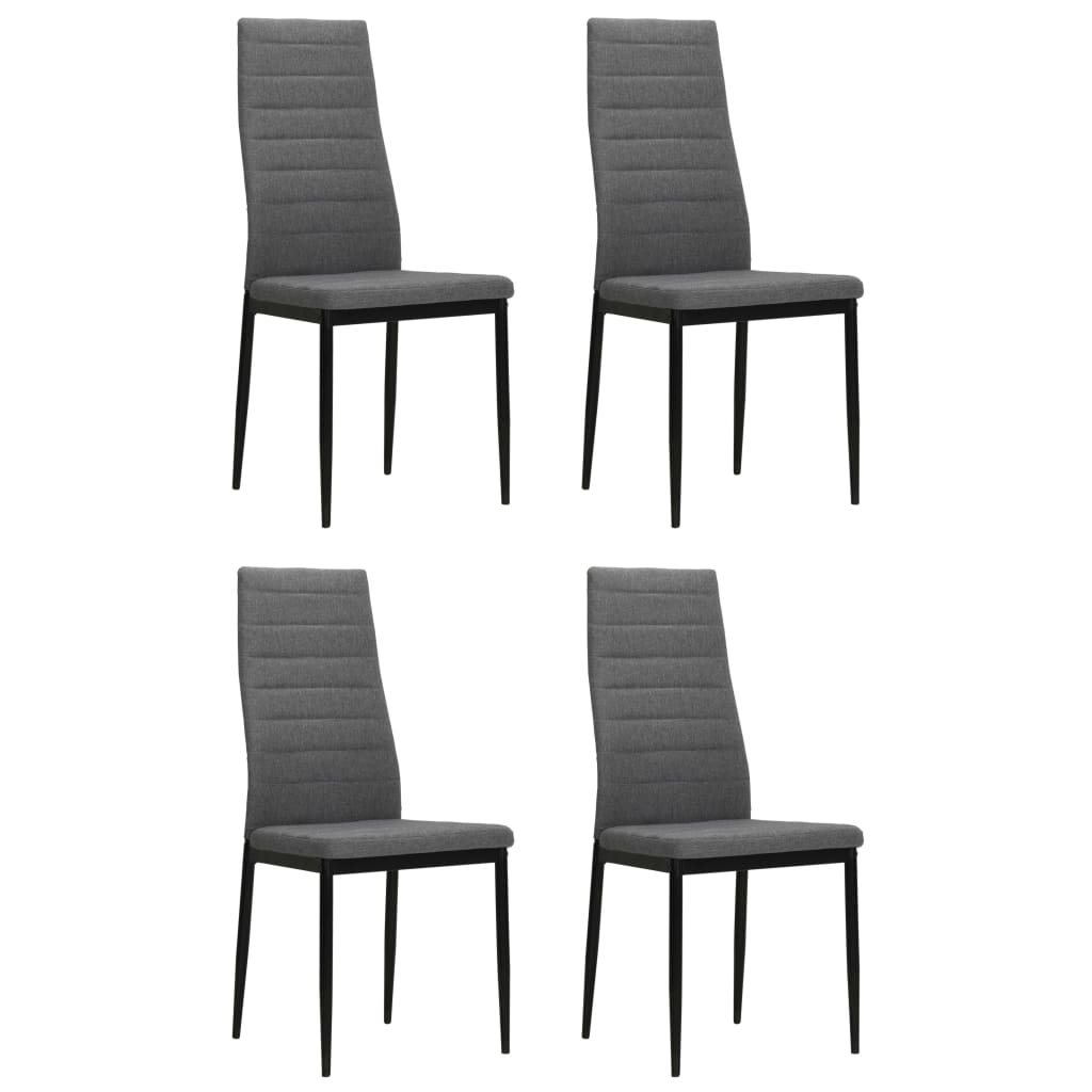 Eetkamerstoelen Stof 4 Lichtgrijs
