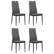 Eetkamerstoelen 4 stuks stof lichtgrijs 43x44x96 cm