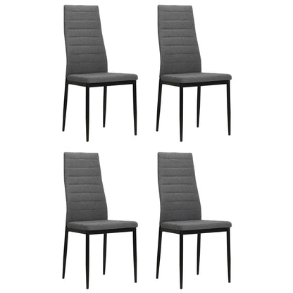 Eetkamerstoelen Stof 4 Lichtgrijs