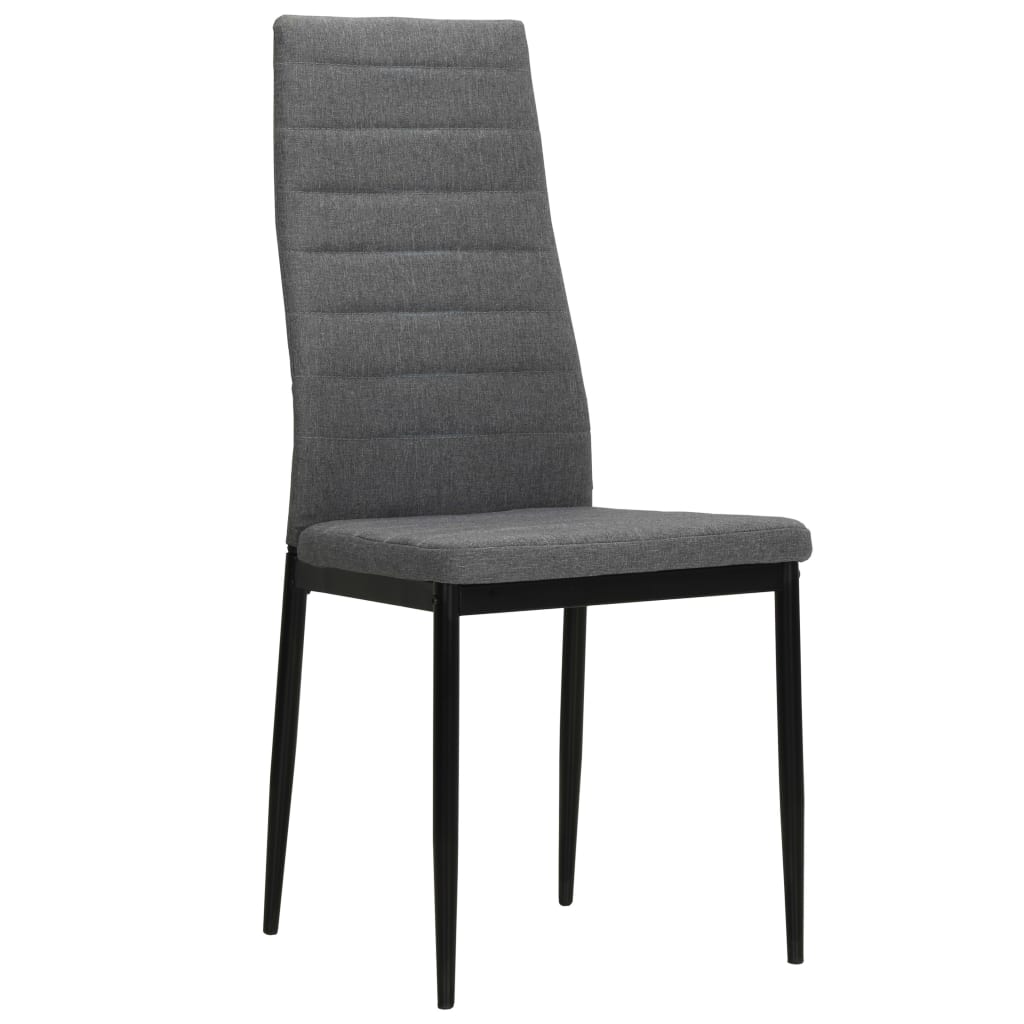 Eetkamerstoelen Stof 4 Lichtgrijs