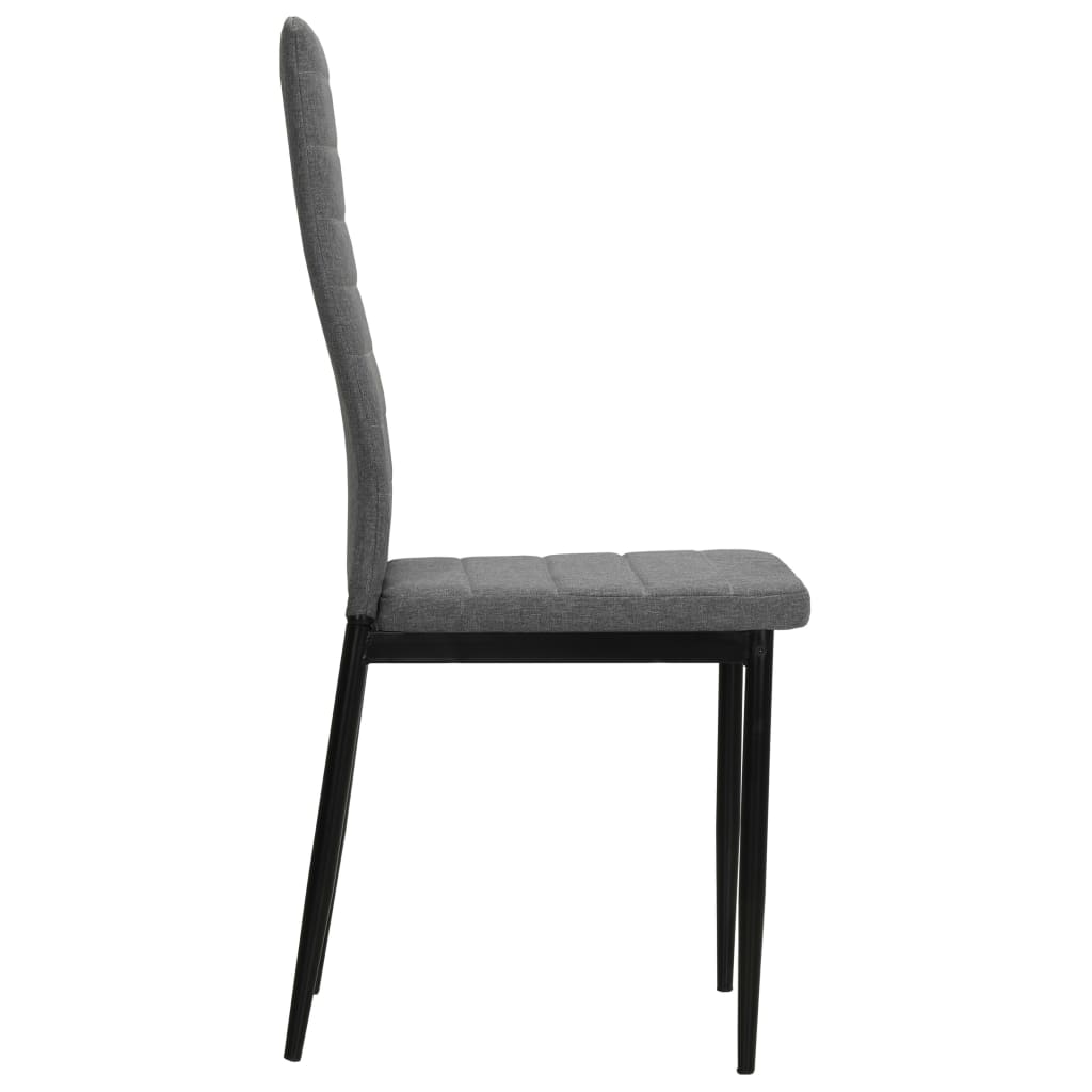 Eetkamerstoelen Stof 4 Lichtgrijs