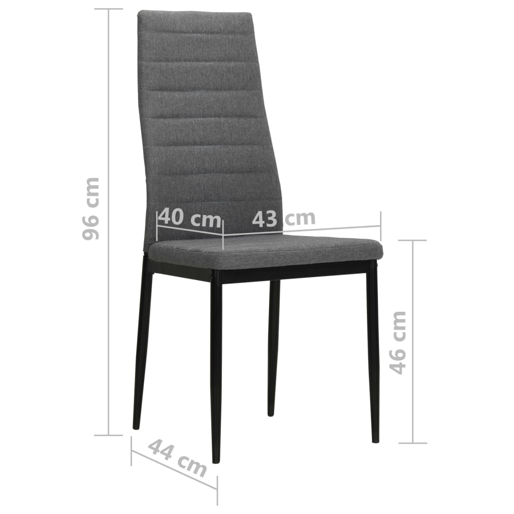 Eetkamerstoelen Stof 4 Lichtgrijs