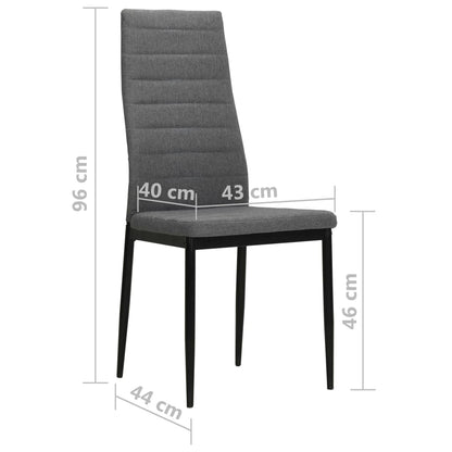 Eetkamerstoelen Stof 4 Lichtgrijs