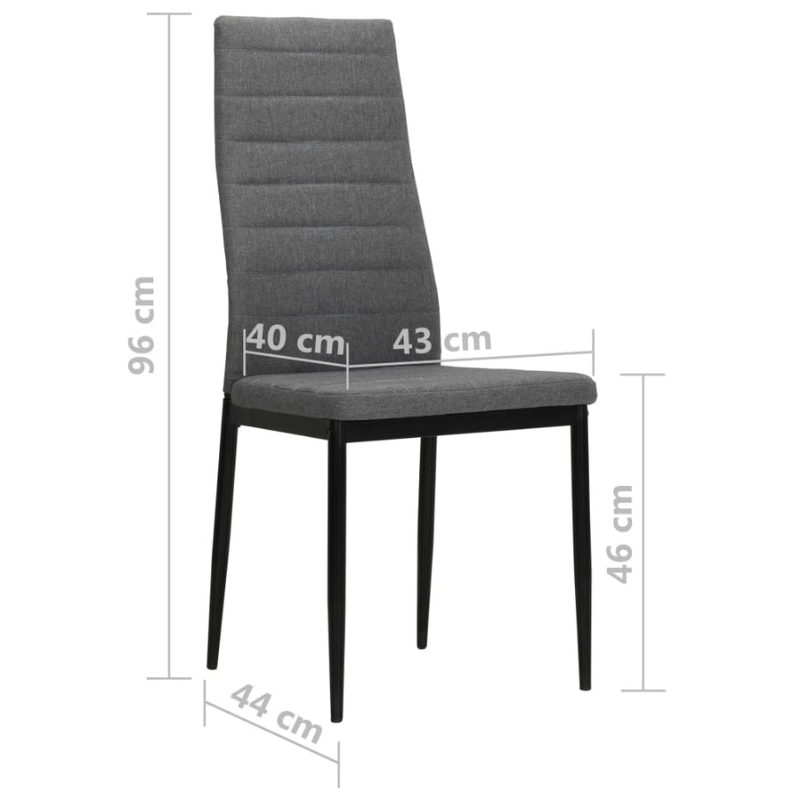 Eetkamerstoelen Stof 4 Lichtgrijs