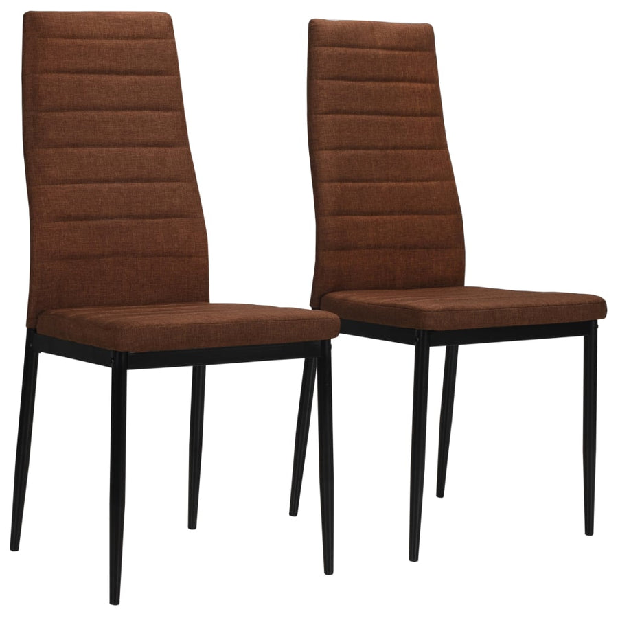 Eetkamerstoelen Stof 2 Bruin
