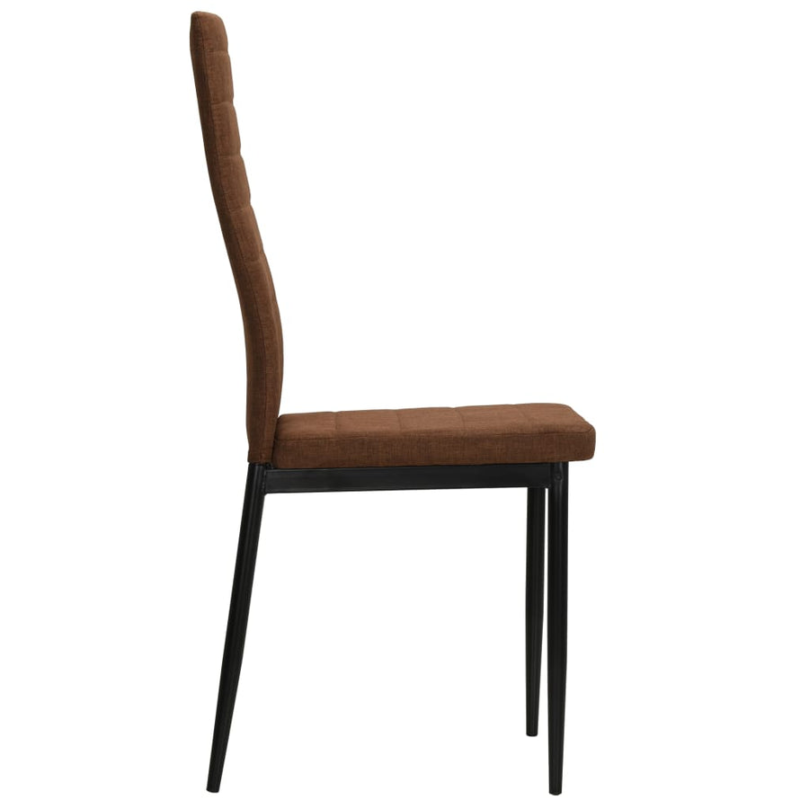 Eetkamerstoelen Stof 2 Bruin