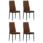 Eetkamerstoelen 4 stuks stof bruin 43x44x96 cm