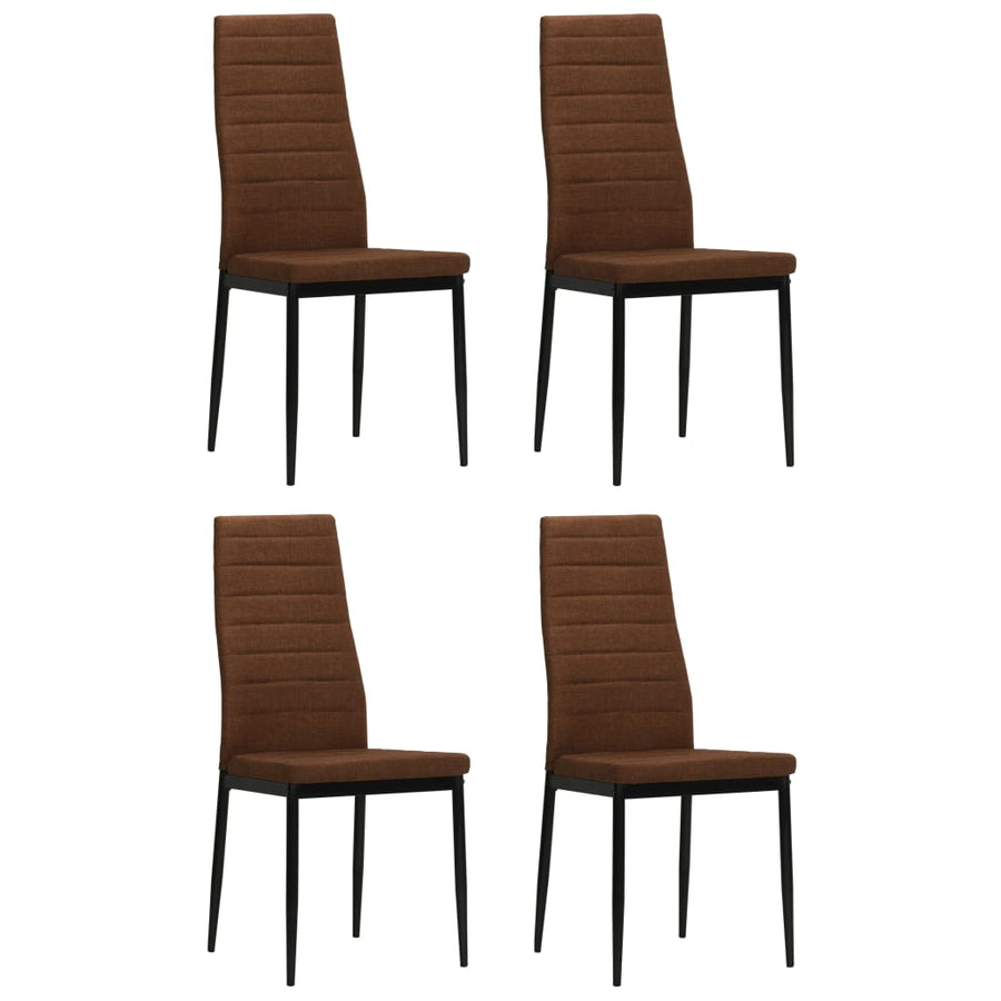Eetkamerstoelen Stof 4 Bruin