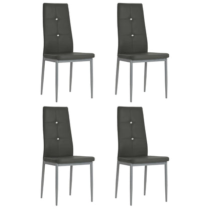 Eetkamerstoelen Kunstleer 4 Grijs