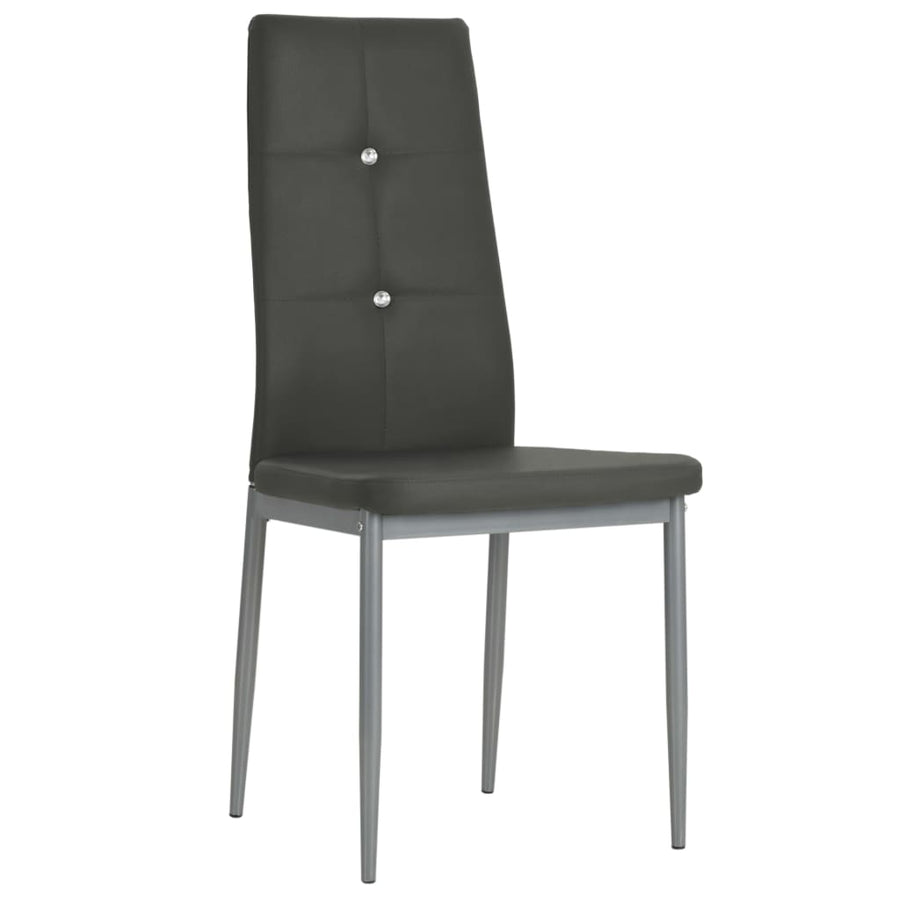 Eetkamerstoelen Kunstleer 4 Grijs