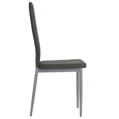 Eetkamerstoelen Kunstleer 4 Grijs