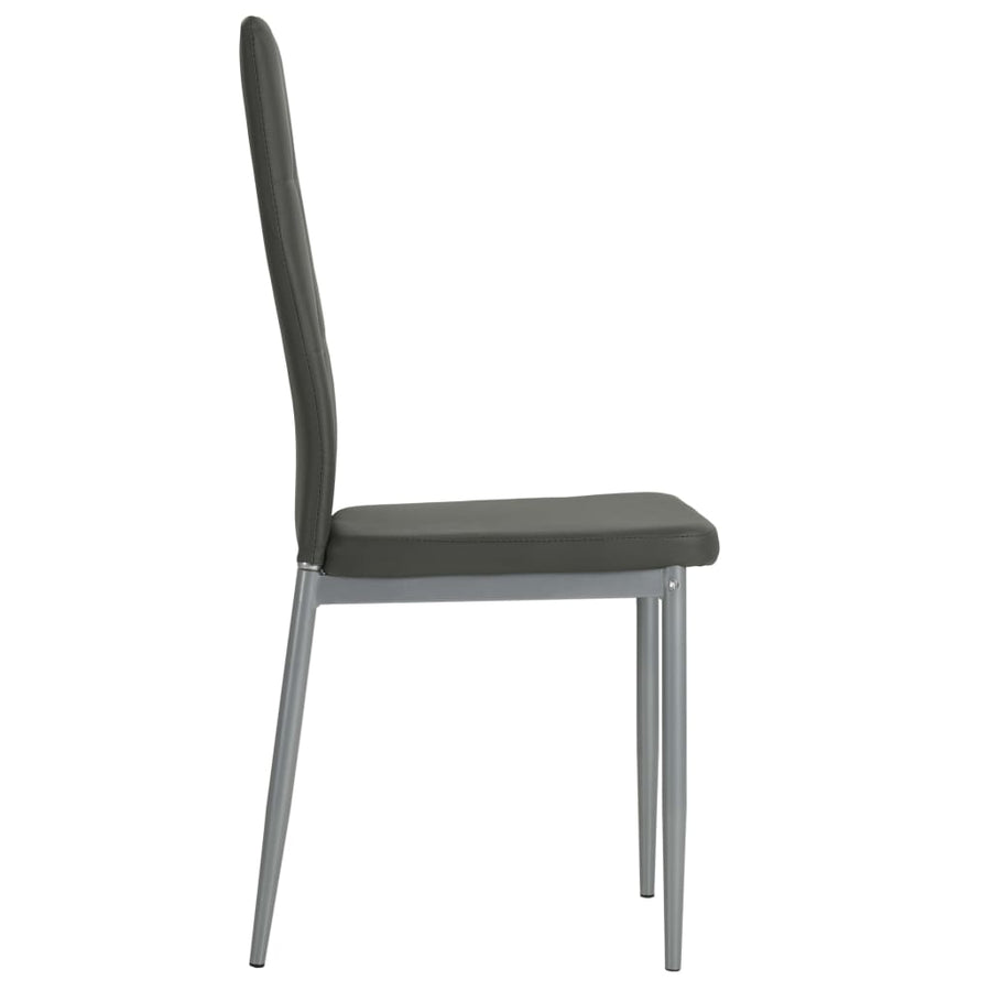 Eetkamerstoelen Kunstleer 4 Grijs