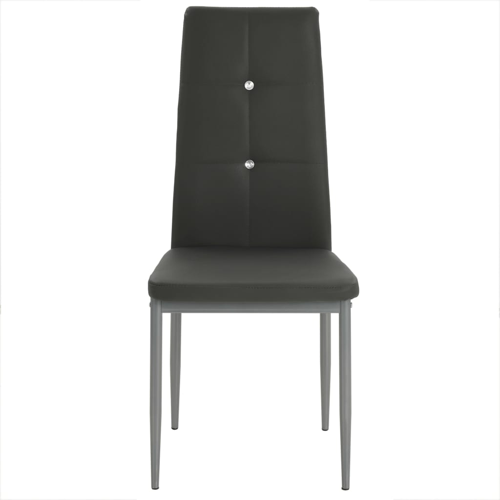 Eetkamerstoelen Kunstleer 4 Grijs