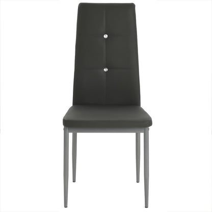 Eetkamerstoelen Kunstleer 4 Grijs