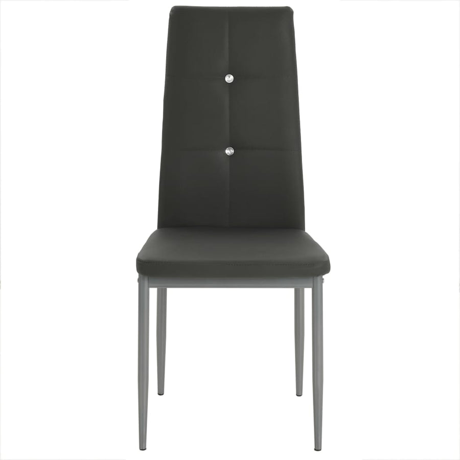Eetkamerstoelen Kunstleer 4 Grijs