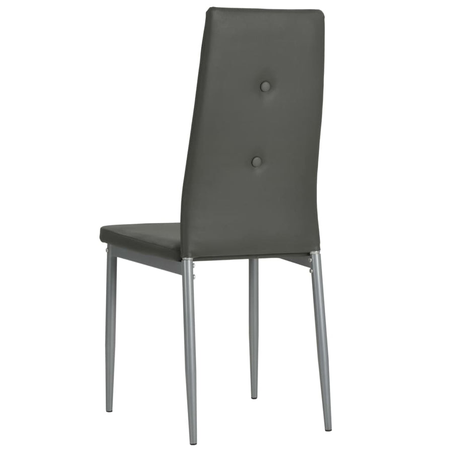 Eetkamerstoelen Kunstleer 4 Grijs