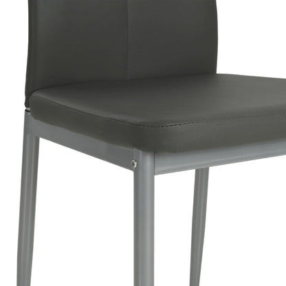Eetkamerstoelen Kunstleer 4 Grijs