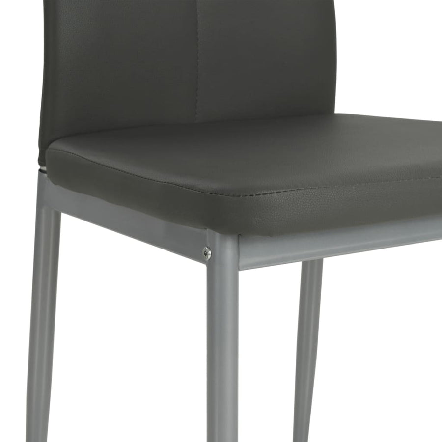 Eetkamerstoelen Kunstleer 4 Grijs