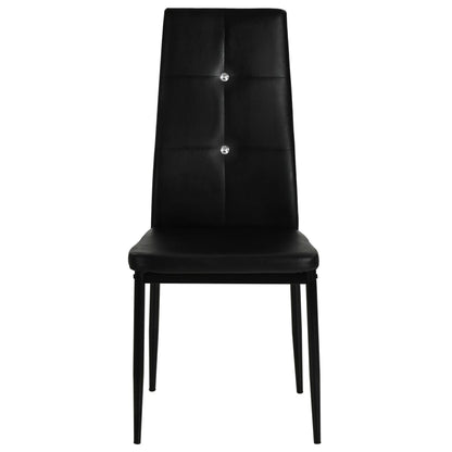 Eetkamerstoelen Kunstleer 2 Zwart