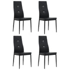Eetkamerstoelen 4 stuks kunstleer zwart 43x43,5x96 cm