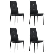 Eetkamerstoelen 4 stuks kunstleer zwart 43x43,5x96 cm